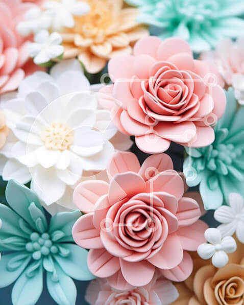 Intra Συλλεκτικό Ξύλινο Παζλ Plywood  4mm - Κοντινό πλάνο λουλουδιών σε παστέλ χρώμα Σε Ξύλινο Κουτί - Διαστάσεις: 10x10 cm – 25 κομμάτια