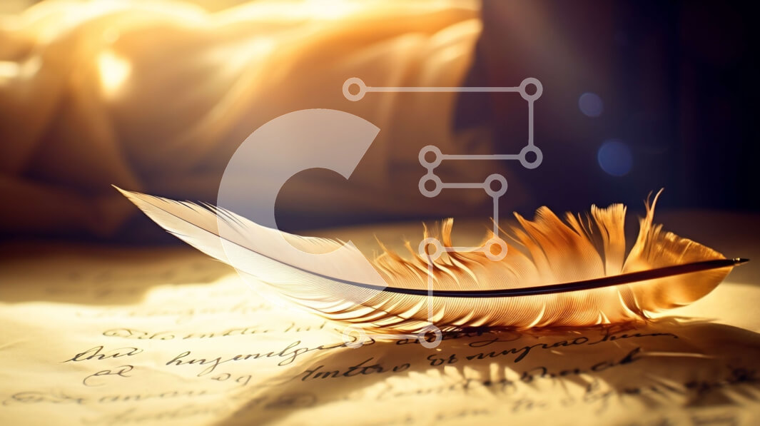 Intra Συλλεκτικό Ξύλινο Παζλ Plywood  4mm - Φτερό σε παλαιωμένο χαρτί με γραφή Σε Ξύλινο Κουτί - Διαστάσεις Puzzle: 10x10 cm – 25 κομμάτια