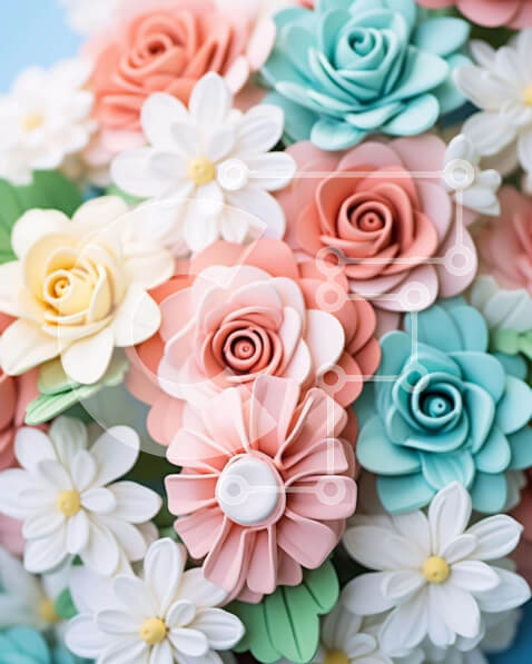 Intra Συλλεκτικό Ξύλινο Παζλ Plywood  4mm - Χειροποίητο Παστέλ Ανθοδέσμη με Μαργαρίτες Σε Ξύλινο Κουτί - Διαστάσεις Puzzle: 10x10 cm – 25 κομμάτια