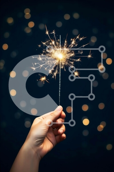 Intra Συλλεκτικό Ξύλινο Παζλ Plywood  4mm - Εορτασμός Πρωτοχρονιάς Sparkler Σε Ξύλινο Κουτί - Διαστάσεις: 10x10 cm – 25 κομμάτια