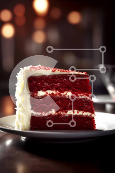 Σετ των 2 Intra Συλλεκτικό Ξύλινο Παζλ Plywood  4mm - Όμορφη εικόνα του Red Velvet Cake με κρασί στο πλάι Σε Ξύλινο Κουτί - Διαστάσεις: 10x10 cm – 25 κομμάτια