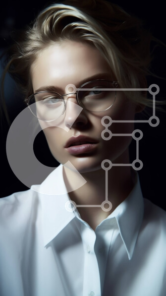 Intra Συλλεκτικό Ξύλινο Παζλ Plywood  4mm - Κομψό πορτρέτο ενός μοντέλου Σε Ξύλινο Κουτί - Διαστάσεις Puzzle: 10x10 cm – 25 κομμάτια