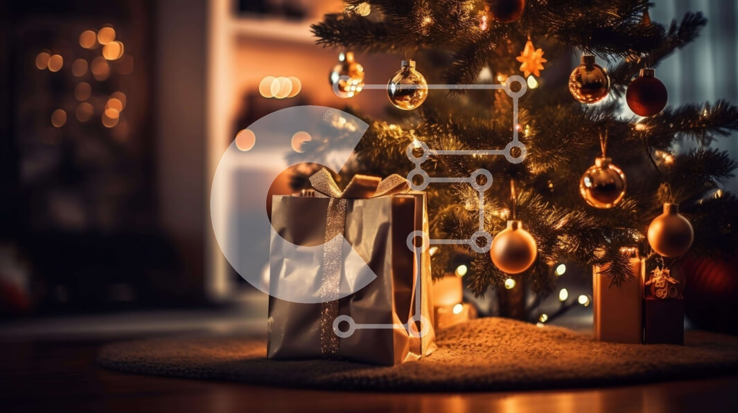 Intra Συλλεκτικό Ξύλινο Παζλ Plywood  4mm - Χριστουγεννιάτικο δέντρο με φώτα, στολίδια και δώρα Σε Ξύλινο Κουτί - Διαστάσεις: 10x10 cm – 25 κομμάτια