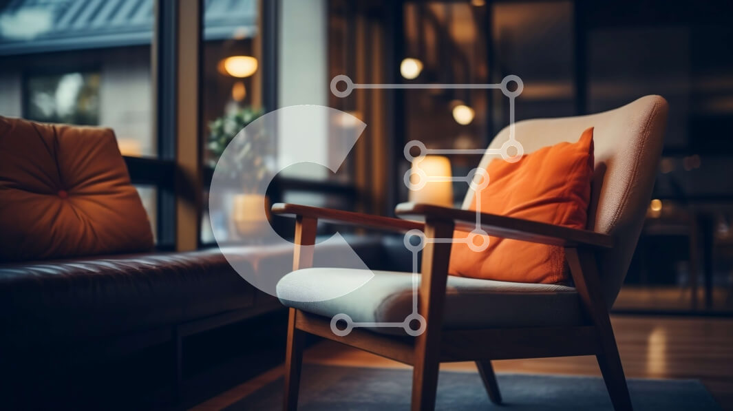 Intra Συλλεκτικό Ξύλινο Παζλ Plywood  4mm - Άνετο και κομψό, μοντέρνο σαλόνι με θέα στην πόλη Σε Ξύλινο Κουτί - Διαστάσεις Puzzle: 10x10 cm – 25 κομμάτια