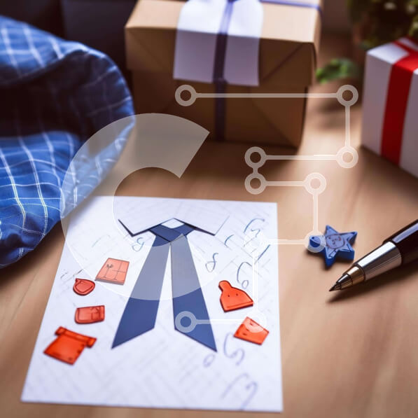 Intra Συλλεκτικό Ξύλινο Παζλ Plywood  4mm - Πολύπλοκα σχεδιασμένη γραβάτα και παπιγιόν με στυλό και δώρα Σε Ξύλινο Κουτί - Διαστάσεις: 10x10 cm – 25 κομμάτια