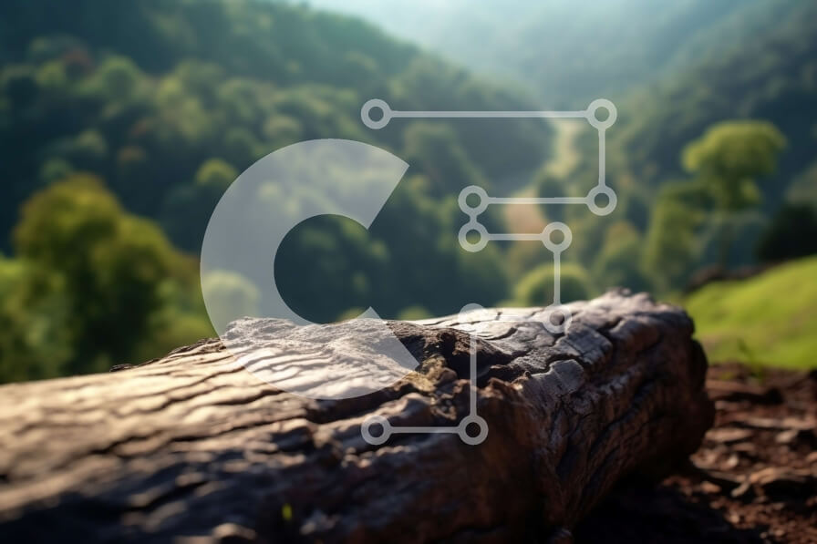 Intra Συλλεκτικό Ξύλινο Παζλ Plywood  4mm - Όμορφη κινηματογράφηση σε πρώτο πλάνο βρύων και λειχήνων στον κορμό δέντρου στο καταπράσινο δάσος Σε Ξύλινο Κουτί - Διαστάσεις: 10x10 cm – 25 κομμάτια