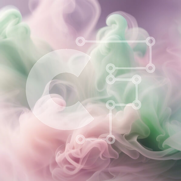 Intra Συλλεκτικό Ξύλινο Παζλ Plywood  4mm - Σαγηνευτική εικόνα ενός στροβιλιζόμενου καπνού σε ζωηρά χρώματα Σε Ξύλινο Κουτί - Διαστάσεις Puzzle: 10x10 cm – 25 κομμάτια