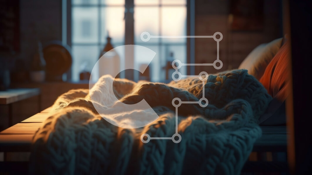 Intra Συλλεκτικό Ξύλινο Παζλ Plywood  4mm - Άνετο κρεβάτι σε ένα άνετο υπνοδωμάτιο με θέα στην πόλη στο ηλιοβασίλεμα Σε Ξύλινο Κουτί - Διαστάσεις Puzzle: 10x10 cm – 25 κομμάτια