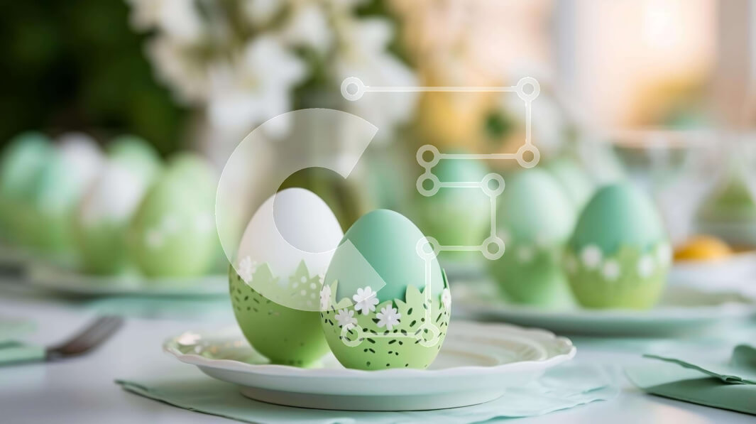 Intra Συλλεκτικό Ξύλινο Παζλ Plywood  4mm - Διακοσμητικά Πασχαλινά αυγά στην τραπεζαρία Σε Ξύλινο Κουτί - Διαστάσεις: 10x10 cm – 25 κομμάτια