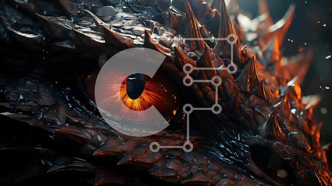 Intra Συλλεκτικό Ξύλινο Παζλ Plywood  4mm - Εκπληκτική κοντινή πλάνο του ματιού ενός δράκου με τη ζωντανή κόκκινη ίριδα Σε Ξύλινο Κουτί - Διαστάσεις: 10x10 cm – 25 κομμάτια