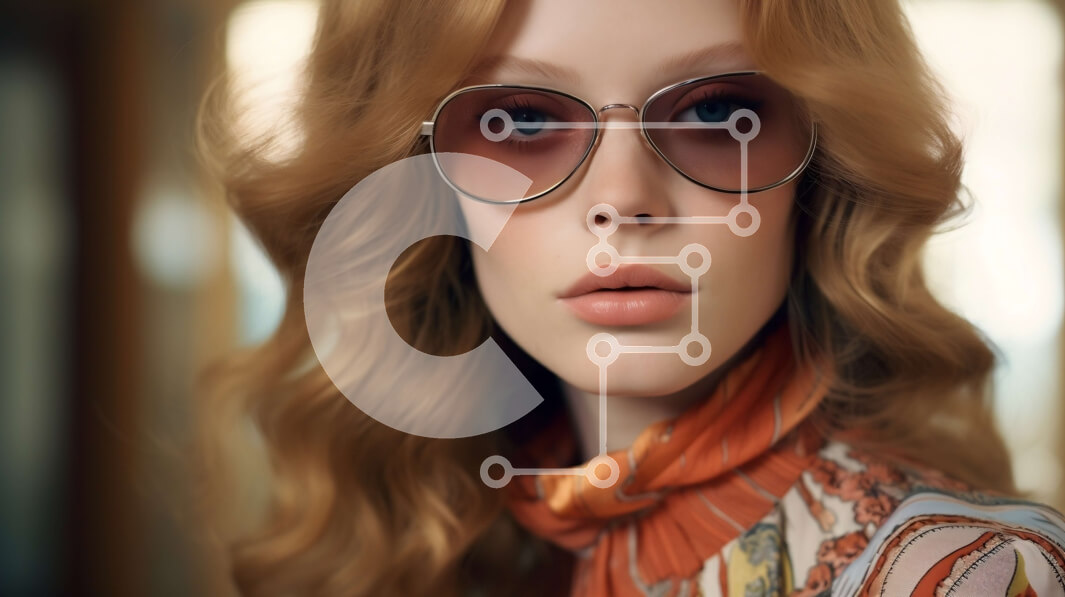 Σετ των 2 Intra Συλλεκτικό Ξύλινο Παζλ Plywood  4mm - Κομψή γυναίκα με μακριά ξανθά μαλλιά και γυαλιά ηλίου Σε Ξύλινο Κουτί - Διαστάσεις: 10x10 cm – 25 κομμάτια