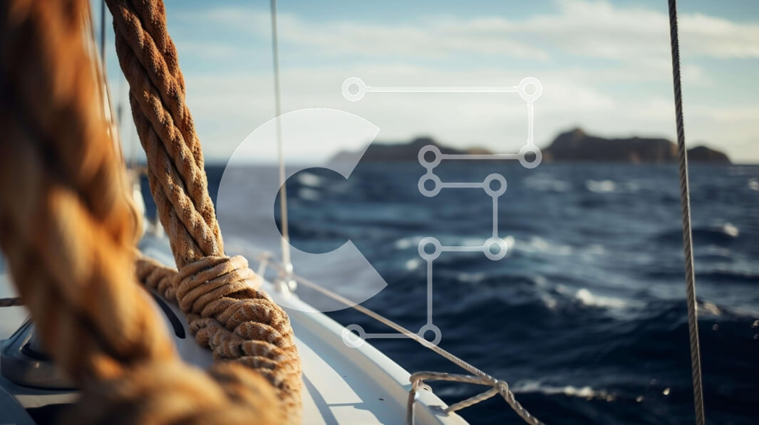 Intra Συλλεκτικό Ξύλινο Παζλ Plywood  4mm - Ιστιοφόρο που πλέει στον ανοιχτό ωκεανό με το νησί στον ορίζοντα Σε Ξύλινο Κουτί - Διαστάσεις: 10x10 cm – 25 κομμάτια