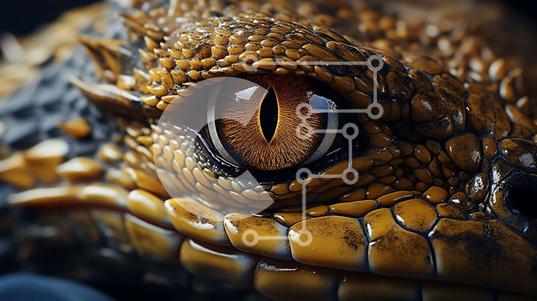 Intra Συλλεκτικό Ξύλινο Παζλ Plywood  4mm - Ισχυρή και εκφοβιστική εικόνα του ματιού ενός δράκου Σε Ξύλινο Κουτί - Διαστάσεις Puzzle: 10x10 cm – 25 κομμάτια