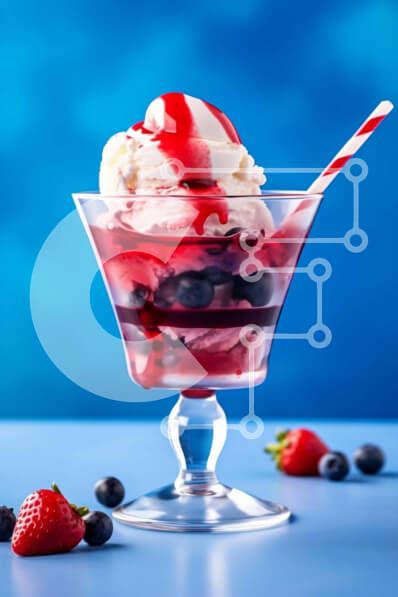 Σετ των 2 Intra Συλλεκτικό Ξύλινο Παζλ Plywood  4mm - Νόστιμο επιδόρπιο παγωτό με μούρα και σαντιγί Σε Ξύλινο Κουτί - Διαστάσεις: 10x10 cm – 25 κομμάτια