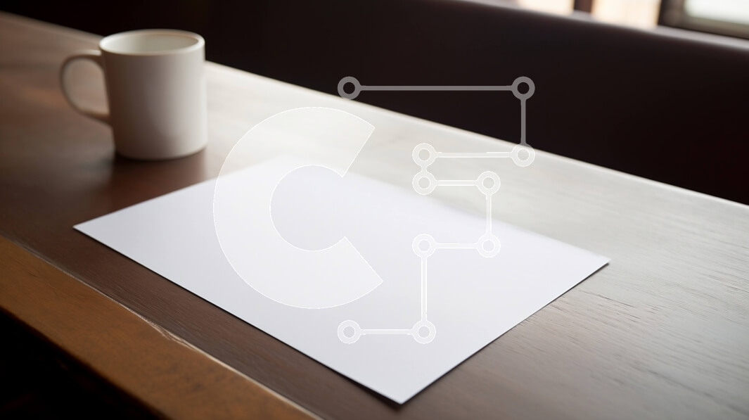 Intra Συλλεκτικό Ξύλινο Παζλ Plywood  4mm - Άδειο φύλλο χαρτιού σε ξύλινο τραπέζι με λευκή κούπα καφέ Σε Ξύλινο Κουτί - Διαστάσεις Puzzle: 10x10 cm – 25 κομμάτια