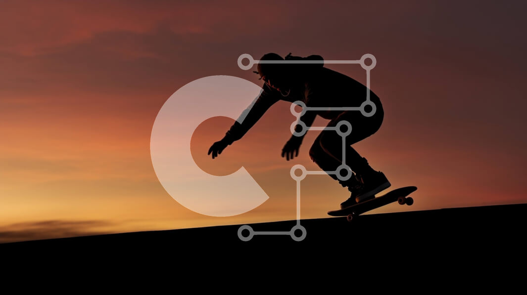 Intra Συλλεκτικό Ξύλινο Παζλ Plywood  4mm - Άτομο που κάνει Skateboard στο ηλιοβασίλεμα Σε Ξύλινο Κουτί - Διαστάσεις Puzzle: 10x10 cm – 25 κομμάτια