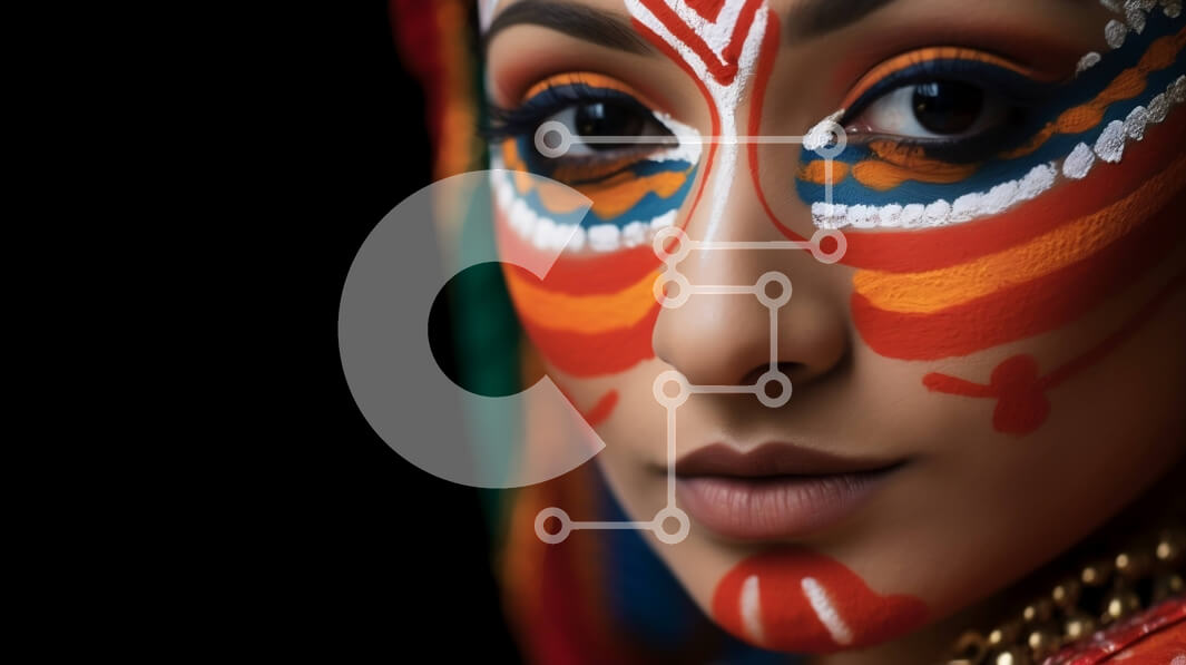 Intra Συλλεκτικό Ξύλινο Παζλ Plywood  4mm - Παραδοσιακό ινδικό μακιγιάζ και ρούχα Σε Ξύλινο Κουτί - Διαστάσεις Puzzle: 10x10 cm – 25 κομμάτια