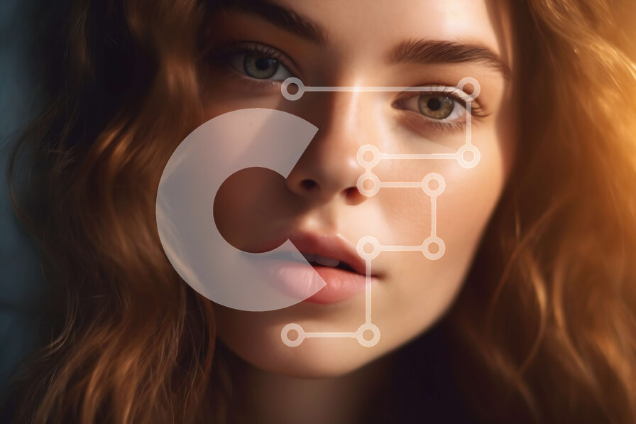 Intra Συλλεκτικό Ξύλινο Παζλ Plywood  4mm - Όμορφη γυναίκα με καστανοκόκκινα μαλλιά με λευκό φανελάκι και τζιν μπουφάν Σε Ξύλινο Κουτί - Διαστάσεις Puzzle: 10x10 cm – 25 κομμάτια