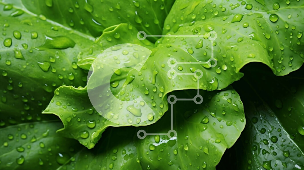 Intra Συλλεκτικό Ξύλινο Παζλ Plywood  4mm - Σταγόνα νερού στην κινηματογράφηση σε πρώτο πλάνο φύλλων Σε Ξύλινο Κουτί - Διαστάσεις: 10x10 cm – 25 κομμάτια