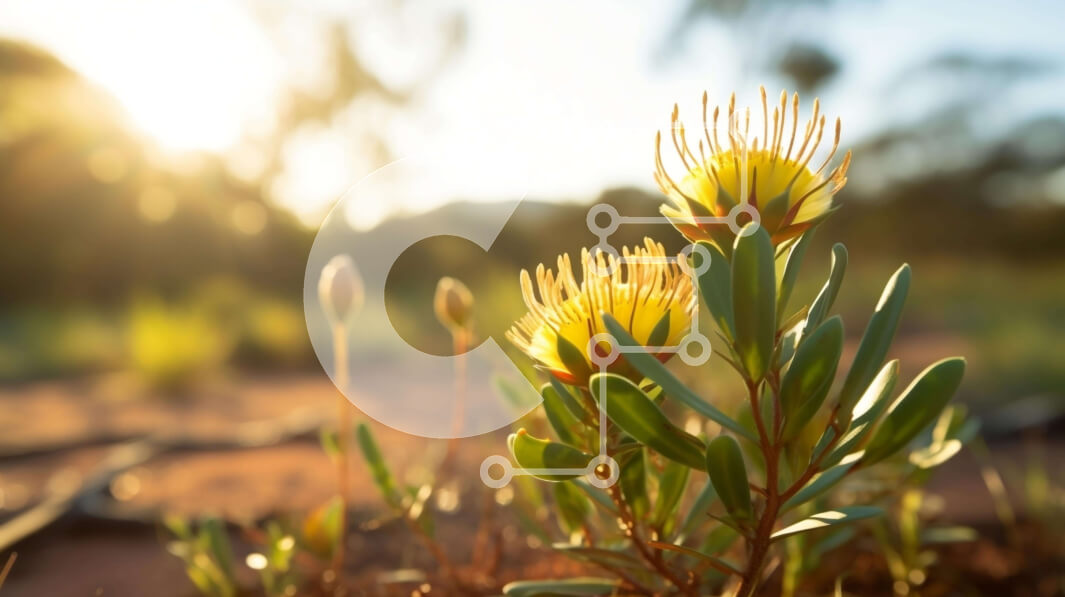 Intra Συλλεκτικό Ξύλινο Παζλ Plywood  4mm - Μονό κίτρινο λουλούδι σε απομονωμένη περιοχή Σε Ξύλινο Κουτί - Διαστάσεις: 10x10 cm – 25 κομμάτια