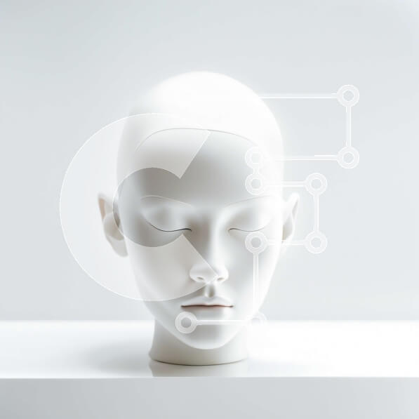 Intra Συλλεκτικό Ξύλινο Παζλ Plywood  4mm - Λευκό κεφάλι μανεκέν στο ράφι Σε Ξύλινο Κουτί - Διαστάσεις: 10x10 cm – 25 κομμάτια