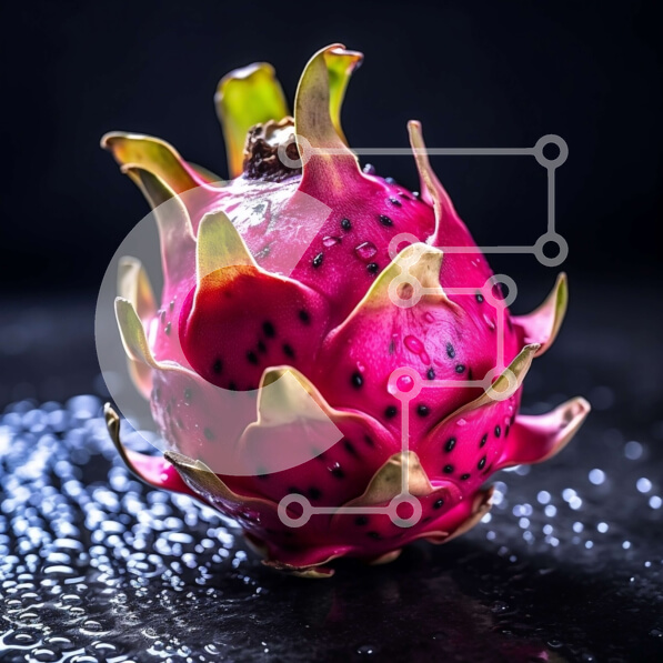 Σετ των 2 Intra Συλλεκτικό Ξύλινο Παζλ Plywood  4mm - Γλυκό και ζουμερό ροζ φρούτο δράκου με σταγονίδια νερού Σε Ξύλινο Κουτί - Διαστάσεις: 10x10 cm – 25 κομμάτια