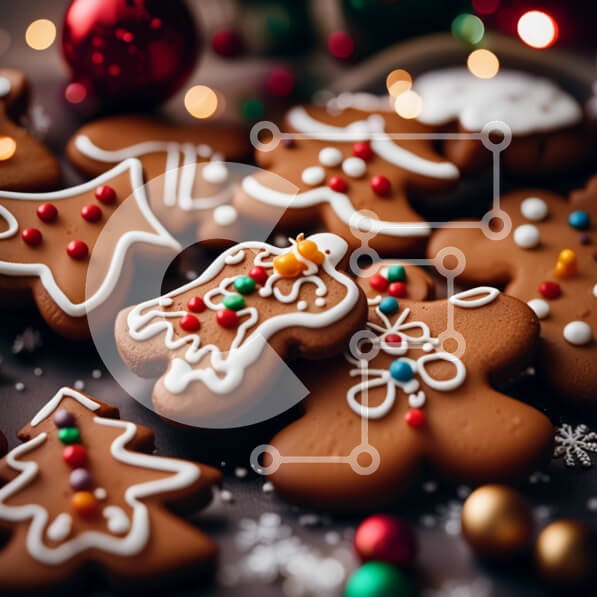 Σετ των 2 Intra Συλλεκτικό Ξύλινο Παζλ Plywood  4mm - Νόστιμα μπισκότα μελόψωμο με πολύχρωμα ψεκάσματα Σε Ξύλινο Κουτί - Διαστάσεις: 10x10 cm – 25 κομμάτια