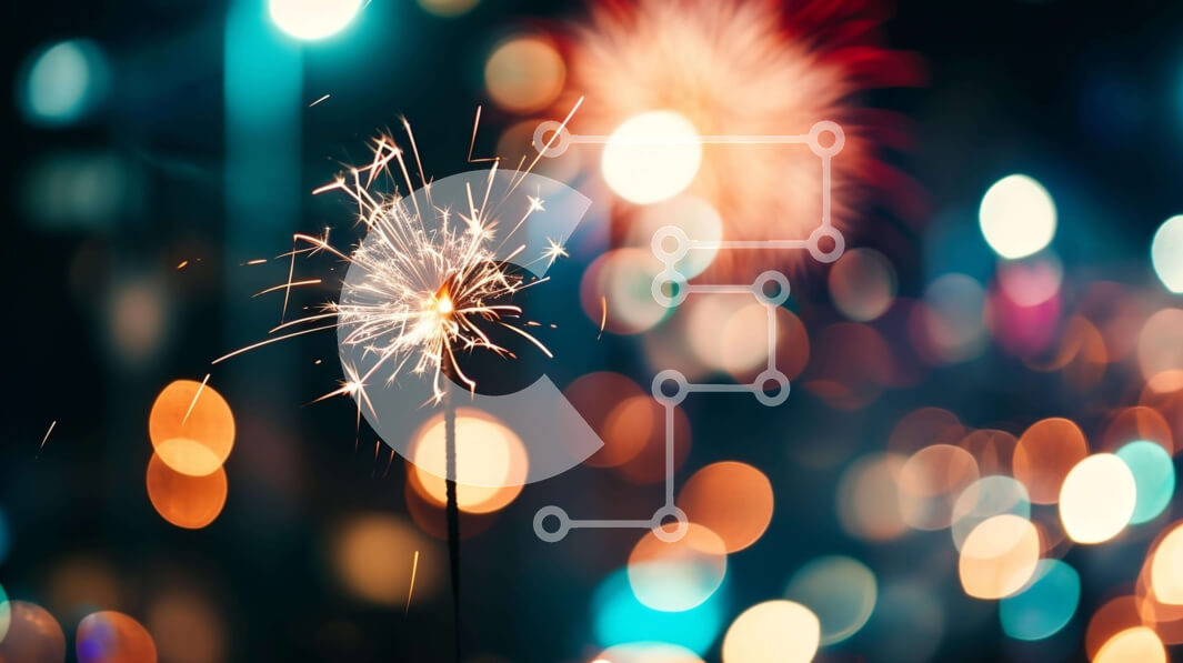 Intra Συλλεκτικό Ξύλινο Παζλ Plywood  4mm - Βεγγαλικό με πολύχρωμα φώτα και μπόκε Σε Ξύλινο Κουτί - Διαστάσεις Puzzle: 10x10 cm – 25 κομμάτια