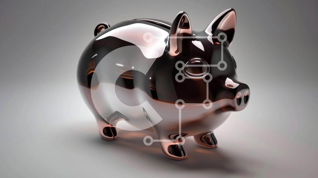 Intra Συλλεκτικό Ξύλινο Παζλ Plywood  4mm - Κομψό Μεταλλικό Κουμπαρά 3D Rendering Σε Ξύλινο Κουτί - Διαστάσεις: 10x10 cm – 25 κομμάτια