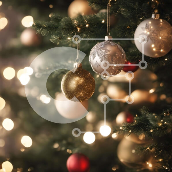 Intra Συλλεκτικό Ξύλινο Παζλ Plywood  4mm - Εορταστικό χριστουγεννιάτικο δέντρο με στολίδια Σε Ξύλινο Κουτί - Διαστάσεις: 10x10 cm – 25 κομμάτια