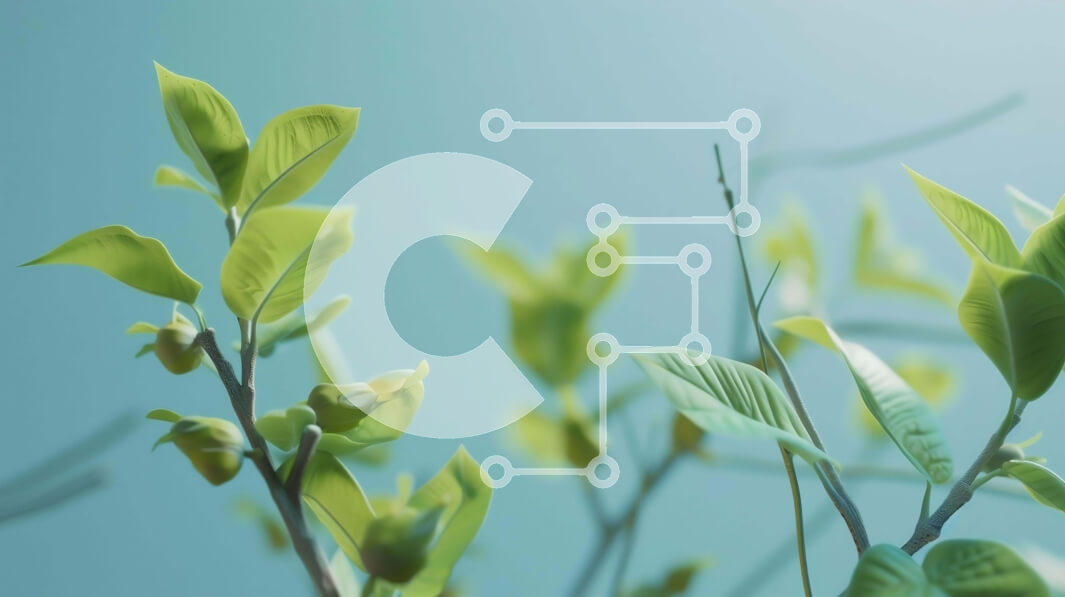 Intra Συλλεκτικό Ξύλινο Παζλ Plywood  4mm - Πράσινα φυτά που αναπτύσσονται στον μπλε ουρανό Σε Ξύλινο Κουτί - Διαστάσεις: 10x10 cm – 25 κομμάτια