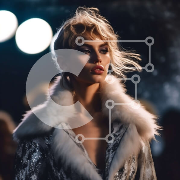 Σετ των 2 Intra Συλλεκτικό Ξύλινο Παζλ Plywood  4mm - Μοντέλο μόδας με γούνινο παλτό Silver Fox Σε Ξύλινο Κουτί - Διαστάσεις: 10x10 cm – 25 κομμάτια