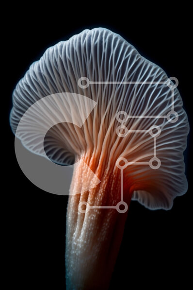 Σετ των 2 Intra Συλλεκτικό Ξύλινο Παζλ Plywood  4mm - Όμορφη εικόνα ενός λευκού μανιταριού με κόκκινο σκουφάκι και λευκά βράγχια Σε Ξύλινο Κουτί - Διαστάσεις: 10x10 cm – 25 κομμάτια