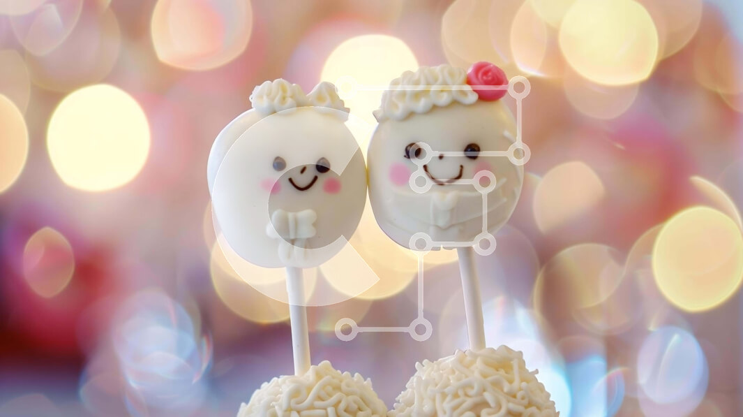 Σετ των 2 Intra Συλλεκτικό Ξύλινο Παζλ Plywood  4mm - Γαμήλια τούρτα σκάει με πρόσωπα ζευγαριού Σε Ξύλινο Κουτί - Διαστάσεις: 10x10 cm – 25 κομμάτια