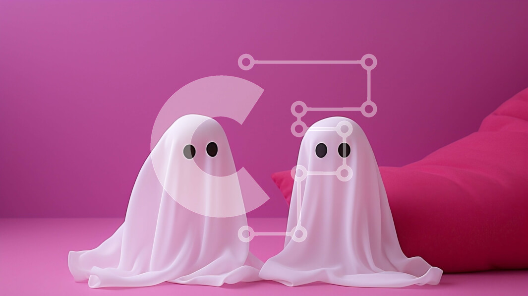 Intra Συλλεκτικό Ξύλινο Παζλ Plywood  4mm - Χαριτωμένα φαντάσματα κινουμένων σχεδίων σε ροζ φόντο Σε Ξύλινο Κουτί - Διαστάσεις Puzzle: 10x10 cm – 25 κομμάτια