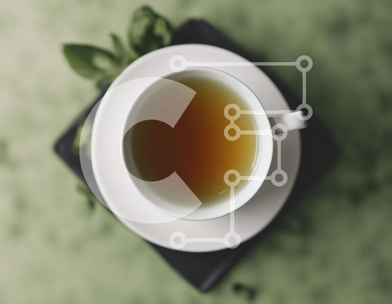 Σετ των 2 Intra Συλλεκτικό Ξύλινο Παζλ Plywood  4mm - Δροσιστικό φλιτζάνι τσάι με ένα φρέσκο ​​κλωνάρι μέντα Σε Ξύλινο Κουτί - Διαστάσεις: 10x10 cm – 25 κομμάτια