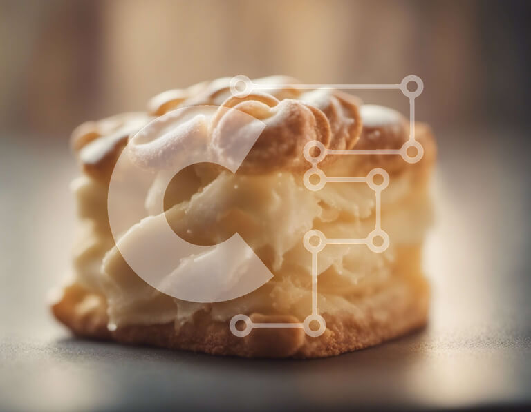 Σετ των 2 Intra Συλλεκτικό Ξύλινο Παζλ Plywood  4mm - Νόστιμο ζαχαροπλαστείο σε αγνώστου ταυτότητας επιφάνεια Σε Ξύλινο Κουτί - Διαστάσεις: 10x10 cm – 25 κομμάτια