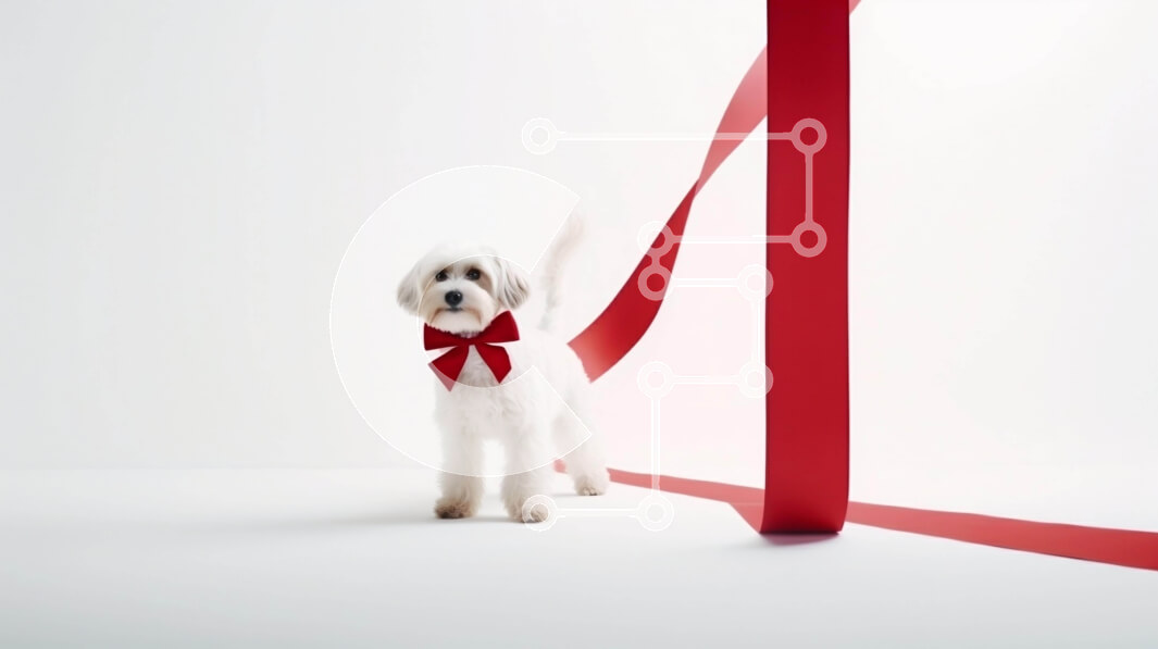 Σετ των 2 Intra Συλλεκτικό Ξύλινο Παζλ Plywood  4mm - Περίεργος σκύλος που περιμένει ένα δώρο Σε Ξύλινο Κουτί - Διαστάσεις: 10x10 cm – 25 κομμάτια