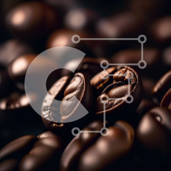 Σετ των 2 Intra Συλλεκτικό Ξύλινο Παζλ Plywood  4mm - Κοντινό πλάνο κόκκων καφέ μαύρης σοκολάτας σε μαύρο φόντο Σε Ξύλινο Κουτί - Διαστάσεις: 10x10 cm – 25 κομμάτια