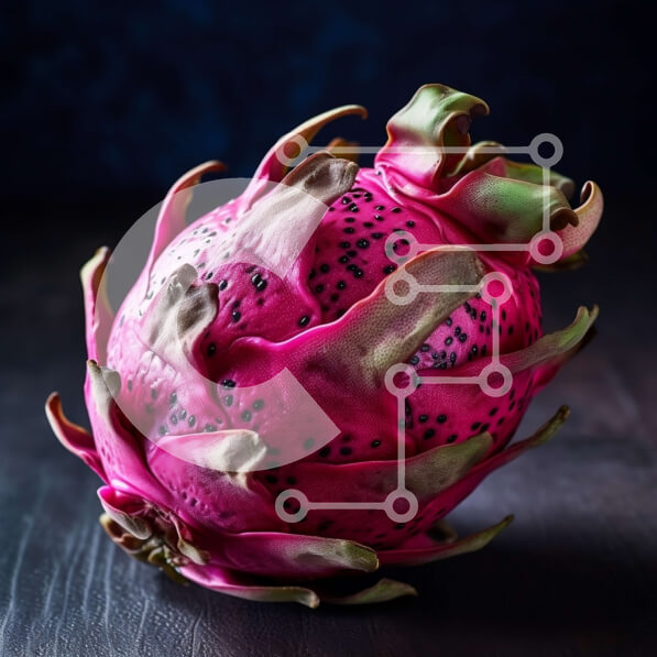 Σετ των 2 Intra Συλλεκτικό Ξύλινο Παζλ Plywood  4mm - Ζωντανή εικόνα ενός ροζ φρούτου δράκου σε σκούρο φόντο Σε Ξύλινο Κουτί - Διαστάσεις: 10x10 cm – 25 κομμάτια