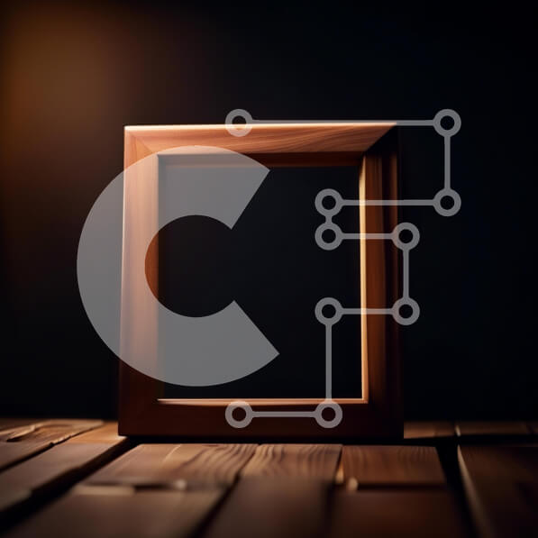 Intra Συλλεκτικό Ξύλινο Παζλ Plywood  4mm - Άδειο ξύλινο πλαίσιο σε ένα ξύλινο τραπέζι σε δωμάτιο με χαμηλό φωτισμό Σε Ξύλινο Κουτί - Διαστάσεις Puzzle: 10x10 cm – 25 κομμάτια