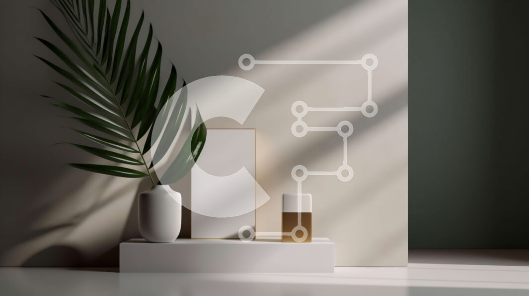 Intra Συλλεκτικό Ξύλινο Παζλ Plywood  4mm - Μινιμαλιστικό Εσωτερικό Σχέδιο: Λευκό Βάζο με Διακόσμηση Φύλλων Φοίνικα Σε Ξύλινο Κουτί - Διαστάσεις Puzzle: 10x10 cm – 25 κομμάτια