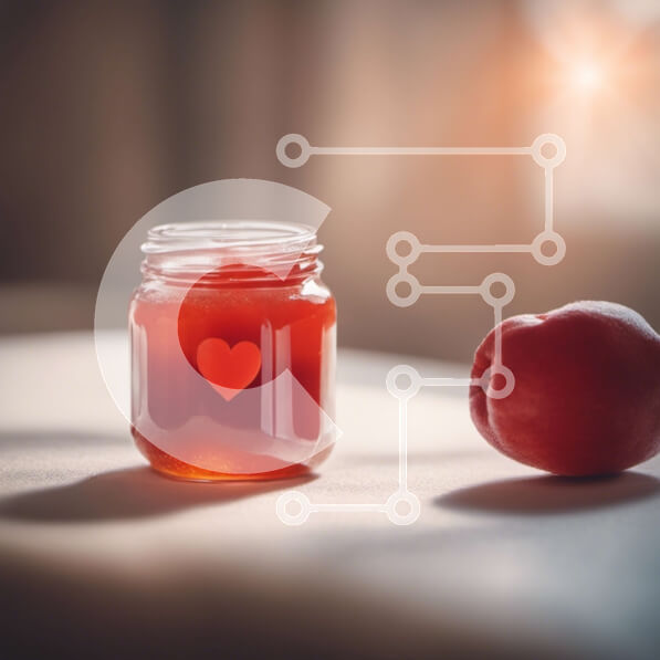 Σετ των 2 Intra Συλλεκτικό Ξύλινο Παζλ Plywood  4mm - Βάζο με μαρμελάδα και μήλο στο τραπέζι Σε Ξύλινο Κουτί - Διαστάσεις: 10x10 cm – 25 κομμάτια