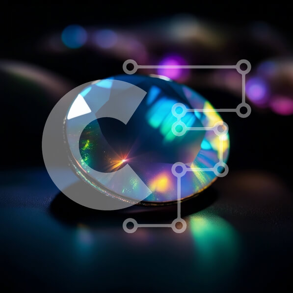 Σετ των 2 Intra Συλλεκτικό Ξύλινο Παζλ Plywood  4mm - Εκπληκτική εικόνα ενός πολύχρωμου πολύτιμου λίθου σε σκούρο φόντο Σε Ξύλινο Κουτί - Διαστάσεις: 10x10 cm – 25 κομμάτια