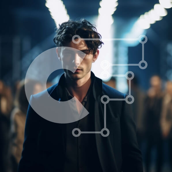 Intra Συλλεκτικό Ξύλινο Παζλ Plywood  4mm - Σοβαρό πορτρέτο ενός άνδρα με μαύρο κοστούμι και γραβάτα Σε Ξύλινο Κουτί - Διαστάσεις Puzzle: 10x10 cm – 25 κομμάτια