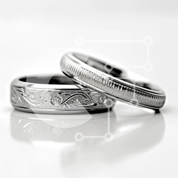 Σετ των 2 Intra Συλλεκτικό Ξύλινο Παζλ Plywood  4mm - Εκπληκτικές βέρες με περίπλοκα σχέδια Σε Ξύλινο Κουτί - Διαστάσεις: 10x10 cm – 25 κομμάτια