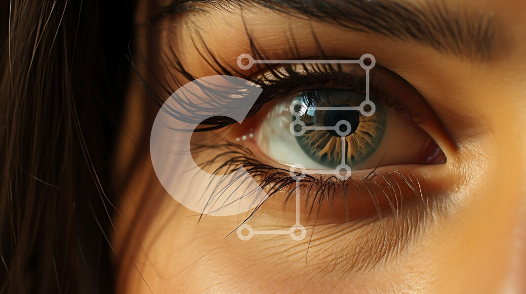 Intra Συλλεκτικό Ξύλινο Παζλ Plywood  4mm - Εκπληκτική κινηματογράφηση σε πρώτο πλάνο του γυναικείου ματιού με μακριές βλεφαρίδες και λαμπερή μπλε ίριδα Σε Ξύλινο Κουτί - Διαστάσεις Puzzle: 10x10 cm – 25 κομμάτια