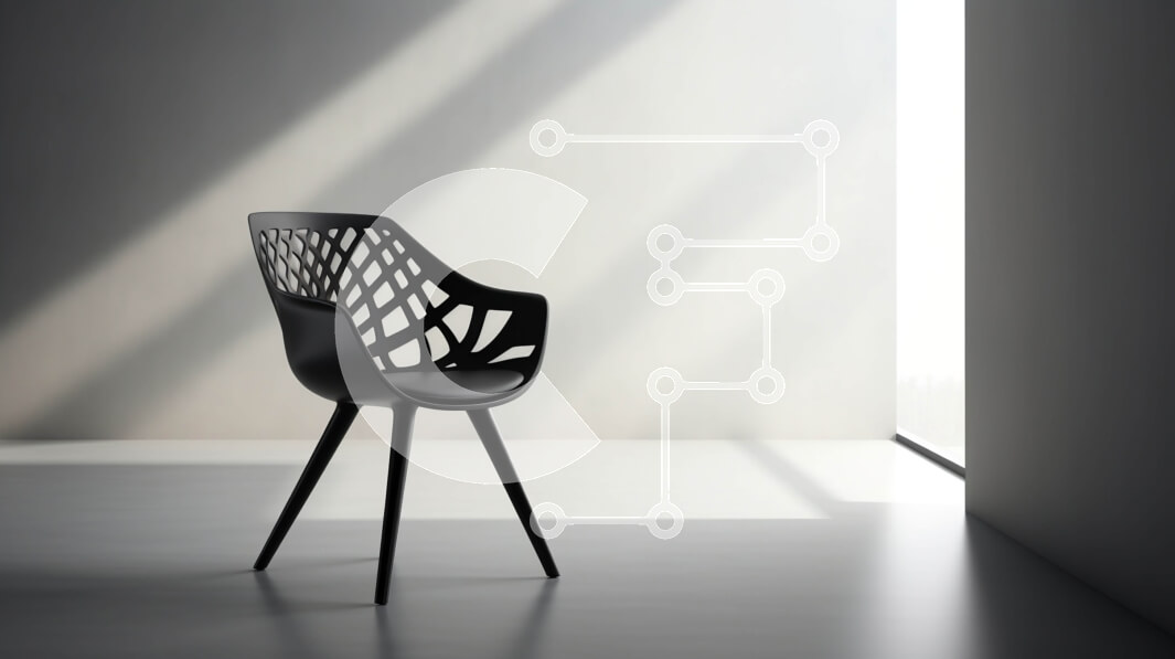 Intra Συλλεκτικό Ξύλινο Παζλ Plywood  4mm - Μαύρη καρέκλα σε μοντέρνο μινιμαλιστικό δωμάτιο με φως του ήλιου Σε Ξύλινο Κουτί - Διαστάσεις Puzzle: 10x10 cm – 25 κομμάτια