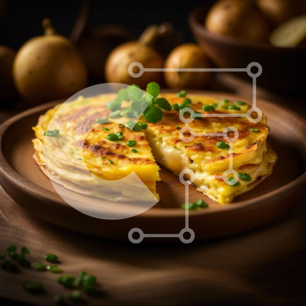 Σετ των 2 Intra Συλλεκτικό Ξύλινο Παζλ Plywood  4mm - Καταπληκτική εικόνα μιας φέτας πίτσας με λιωμένο τυρί και φρέσκα βότανα Σε Ξύλινο Κουτί - Διαστάσεις: 10x10 cm – 25 κομμάτια