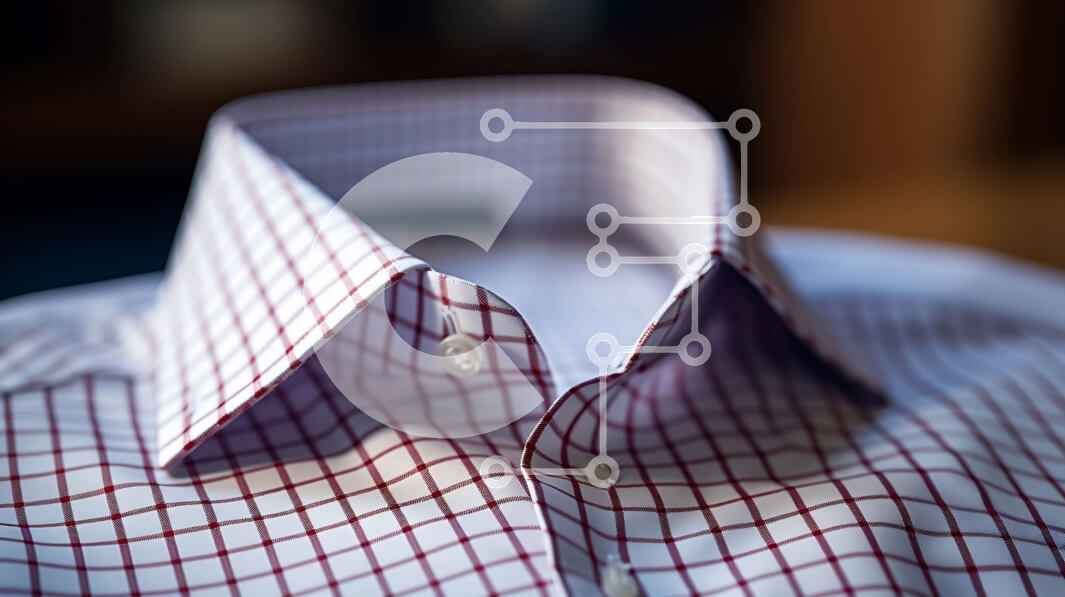 Σετ των 2 Intra Συλλεκτικό Ξύλινο Παζλ Plywood  4mm - Κομψό κόκκινο και λευκό καρό πουκάμισο για άνδρες Σε Ξύλινο Κουτί - Διαστάσεις: 10x10 cm – 25 κομμάτια